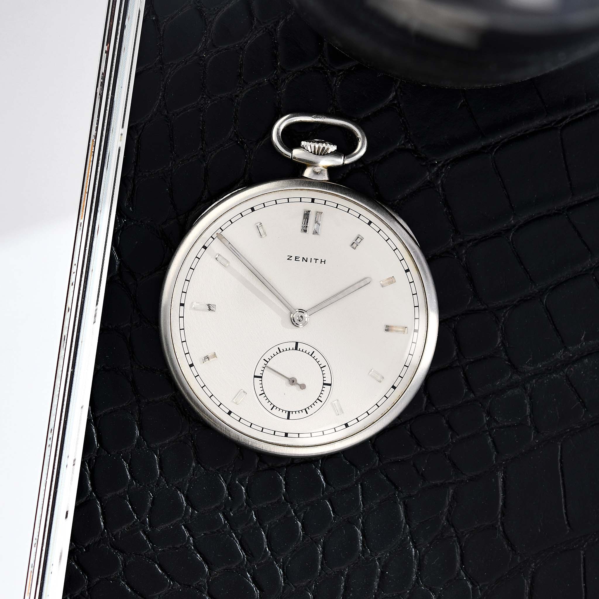 Zenith-platinum-open-face-diamond-dial-pocket-watch-img-main2