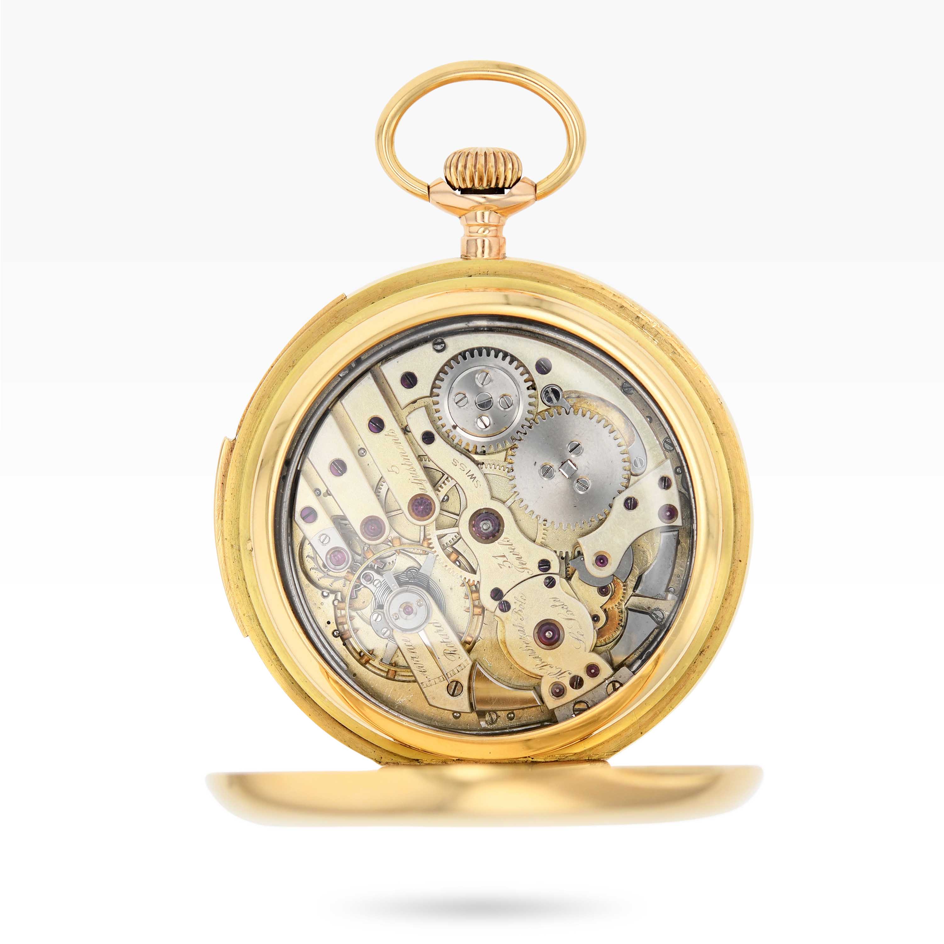 1268PW1 Barbezat-Bôle Le Loche Yellow Gold Minute Repeater Pocket Watch img-main4