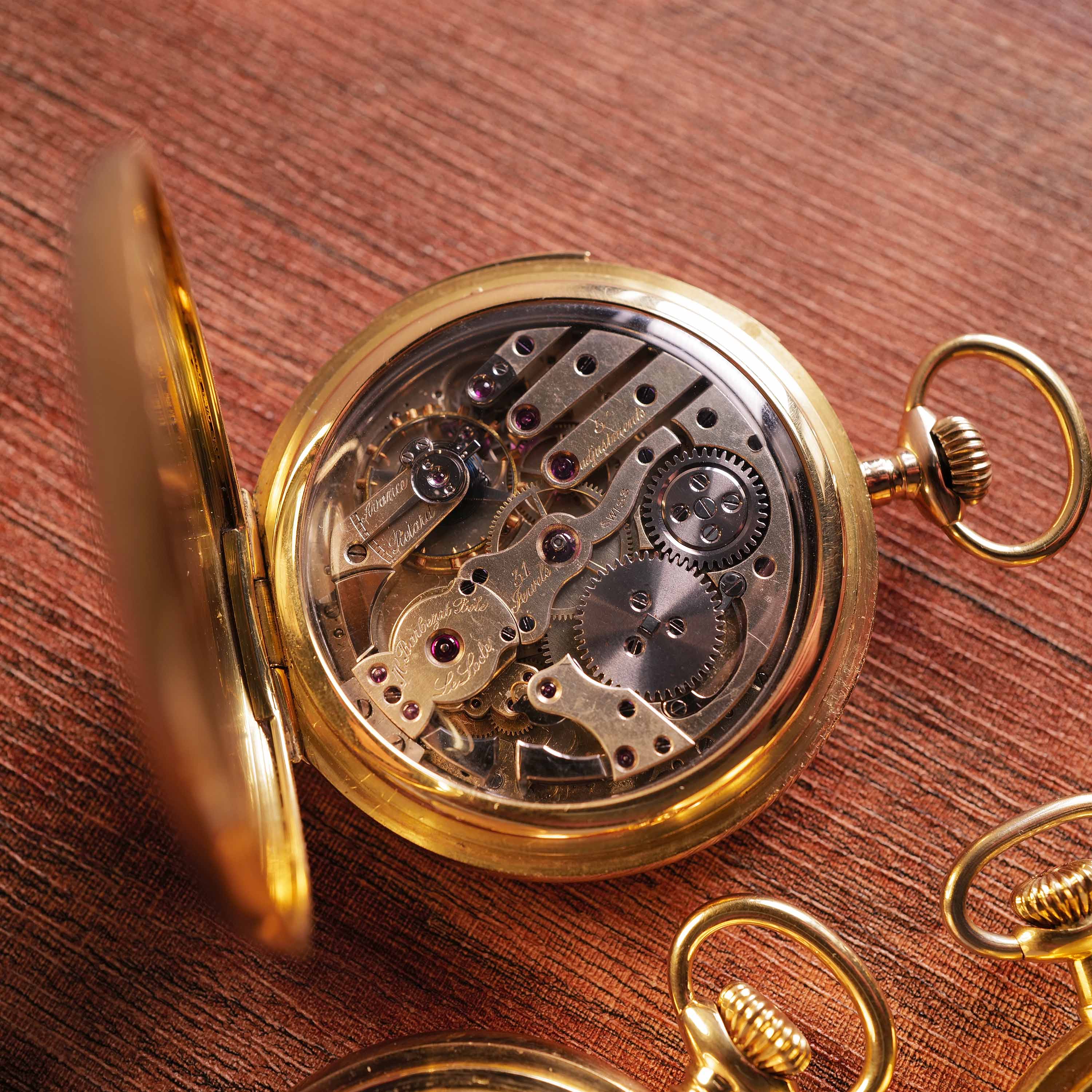 1268PW1 Barbezat-Bôle Le Loche Yellow Gold Minute Repeater Pocket Watch img-main8