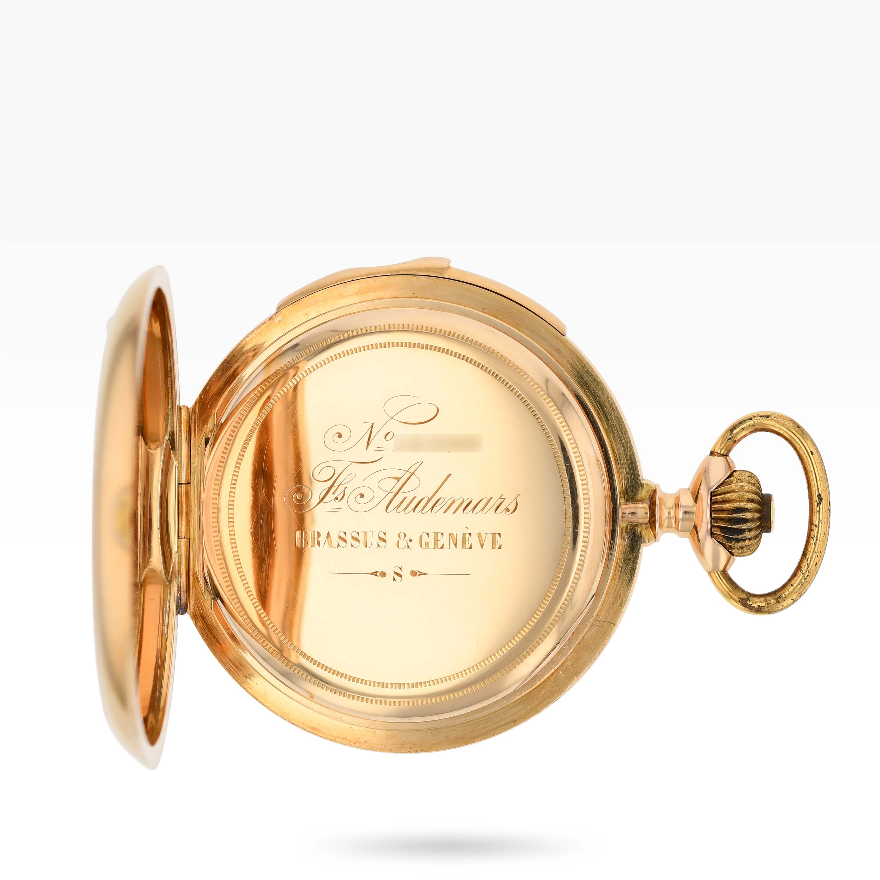 1278PW1 Frères Audemars 18k yellow gold hunting case minute repeater pocket watch img-main3